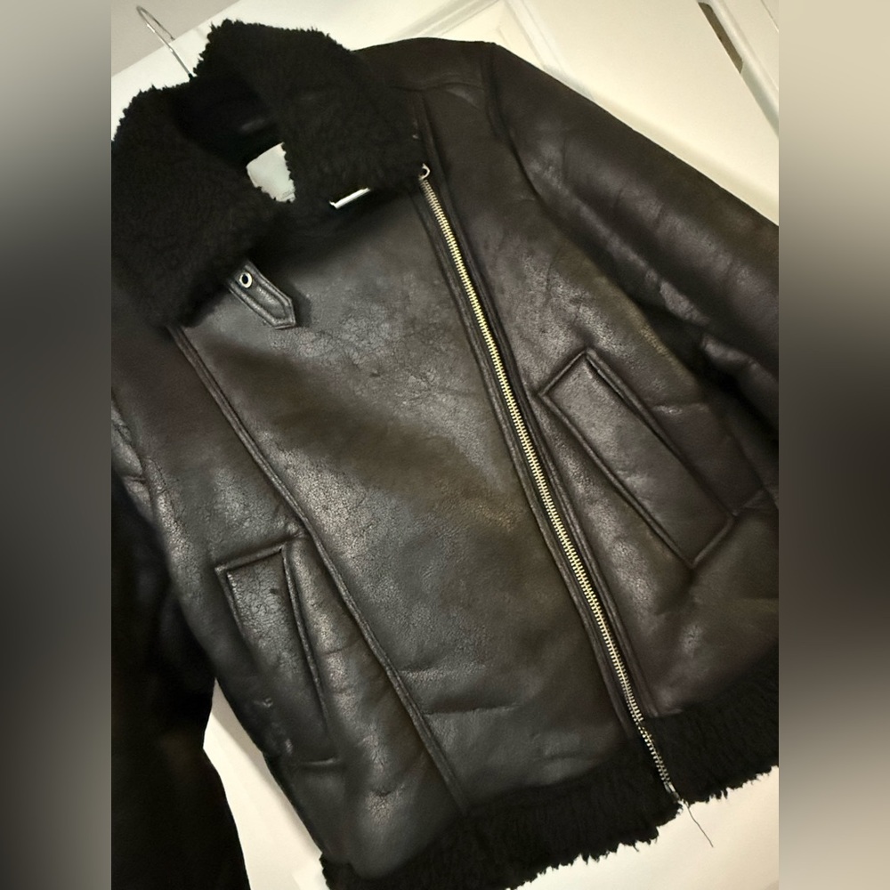 H&M Black Moto Jacket - Size XS
